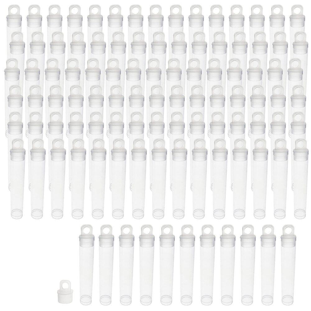 3001 Clear Plastic Tubes - 3-Inch-Long Round Tubes, 9/16 Inches in Diameter